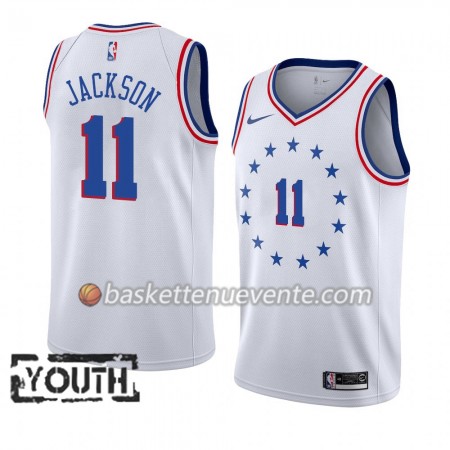 Maillot Basket Philadelphia 76ers Demetrius Jackson 11 2018-19 Nike Blanc Swingman - Enfant